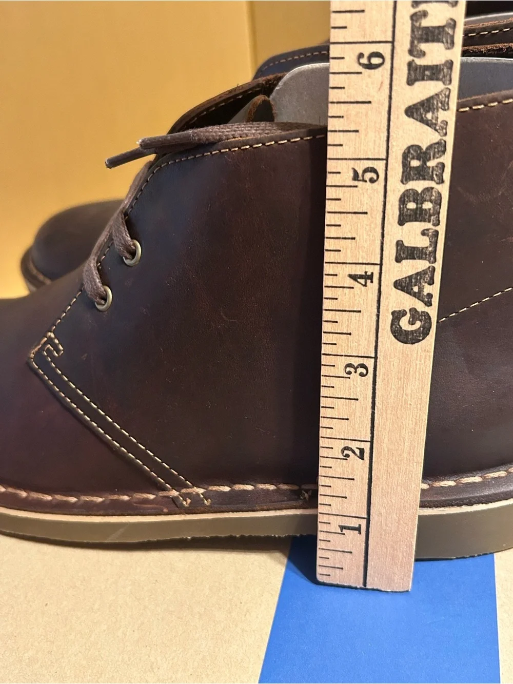 Clarks Shepton Beeswax Leather Chukka Boots Mens Size 7.5M Brown New In Box